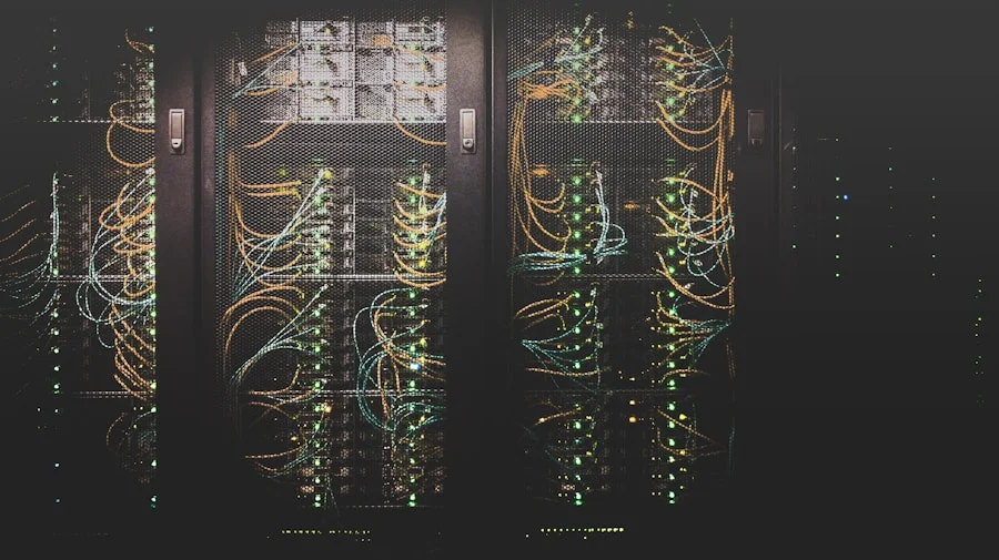 Server room representing backend systems and APIs
